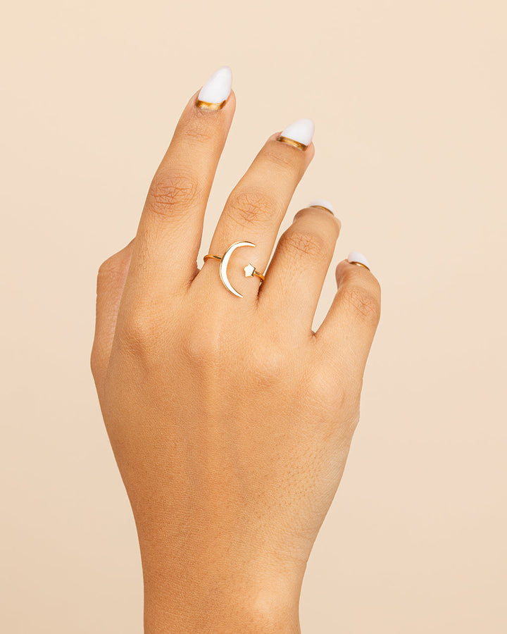 Crescent Moon Open Ring