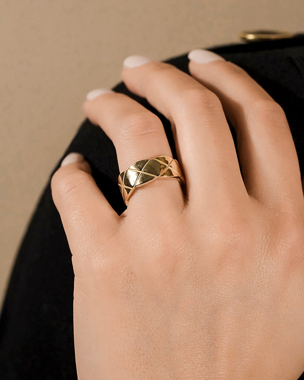 Audrey Quilted Textured Ring