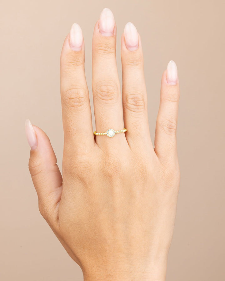 Layla Opal Textured Ring