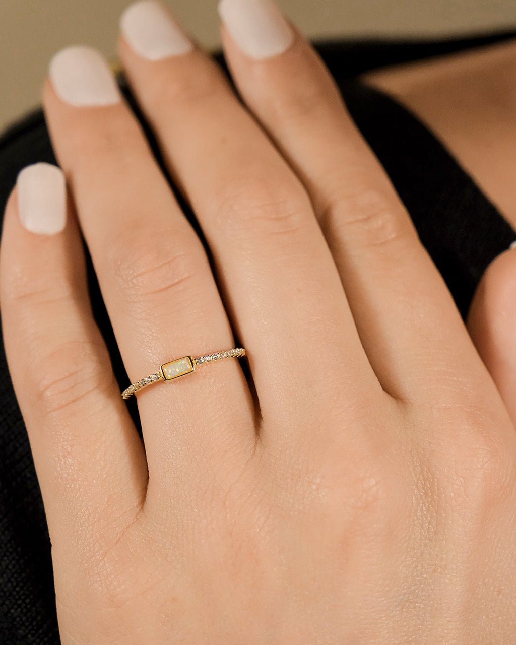 Corrine Opal & CZ Ring