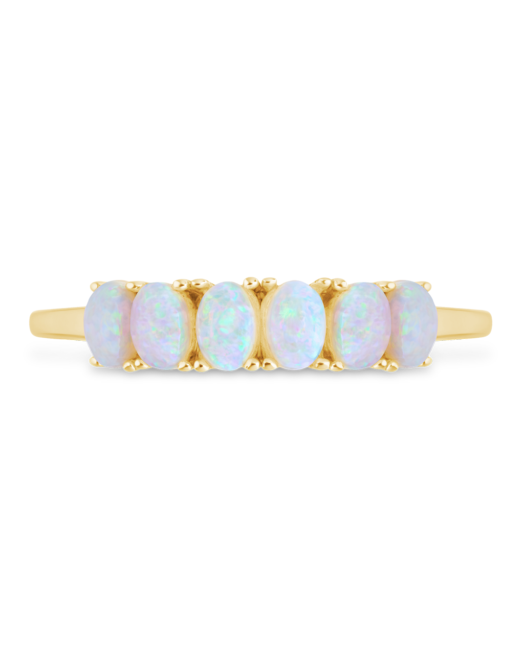 Blue Opal Cluster Ring