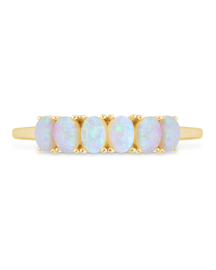 Blue Opal Cluster Ring