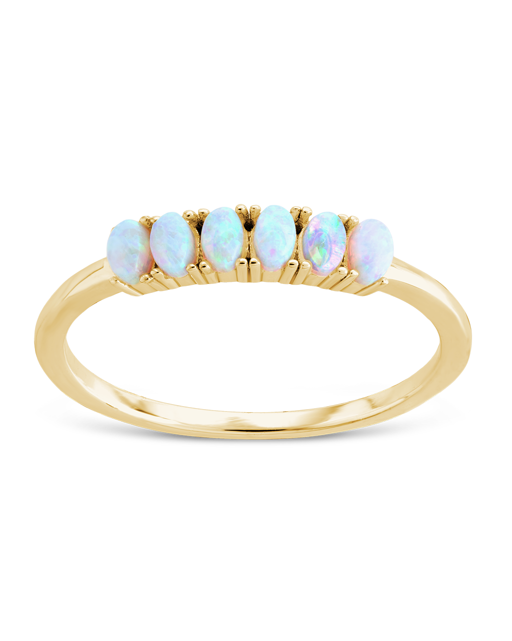Blue Opal Cluster Ring