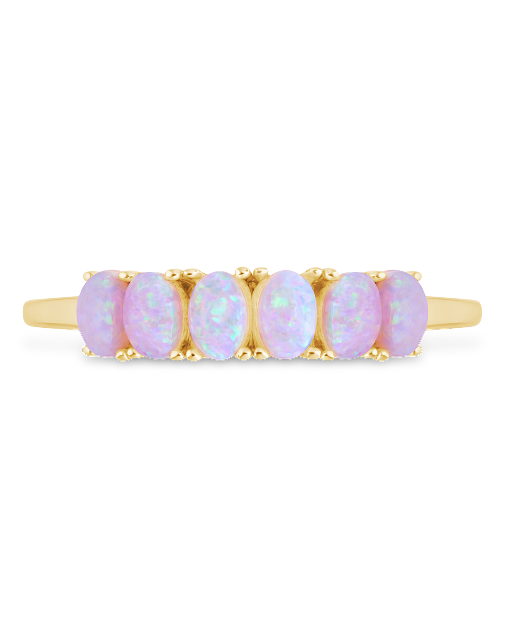 Pink Opal Cluster Ring