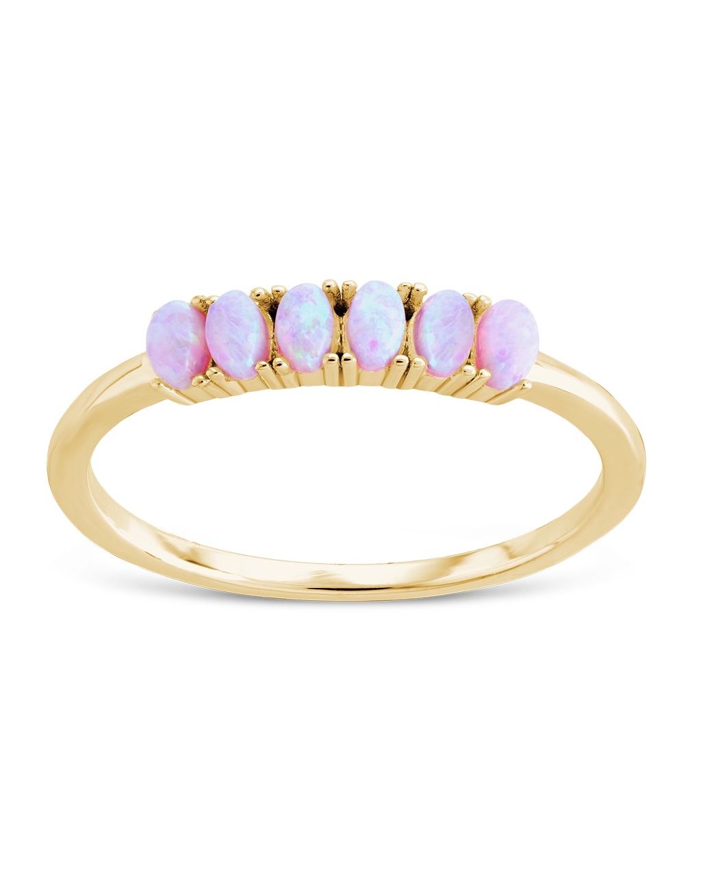 Pink Opal Cluster Ring