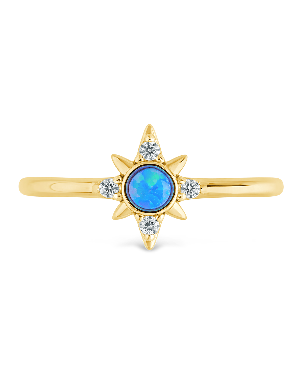 Blue Opal Sparkle Ring
