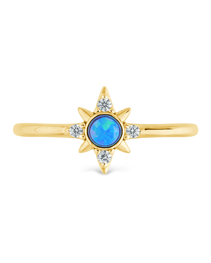 Blue Opal Sparkle Ring