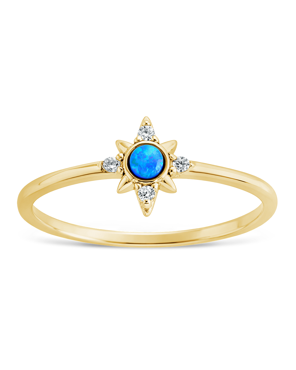 Blue Opal Sparkle Ring