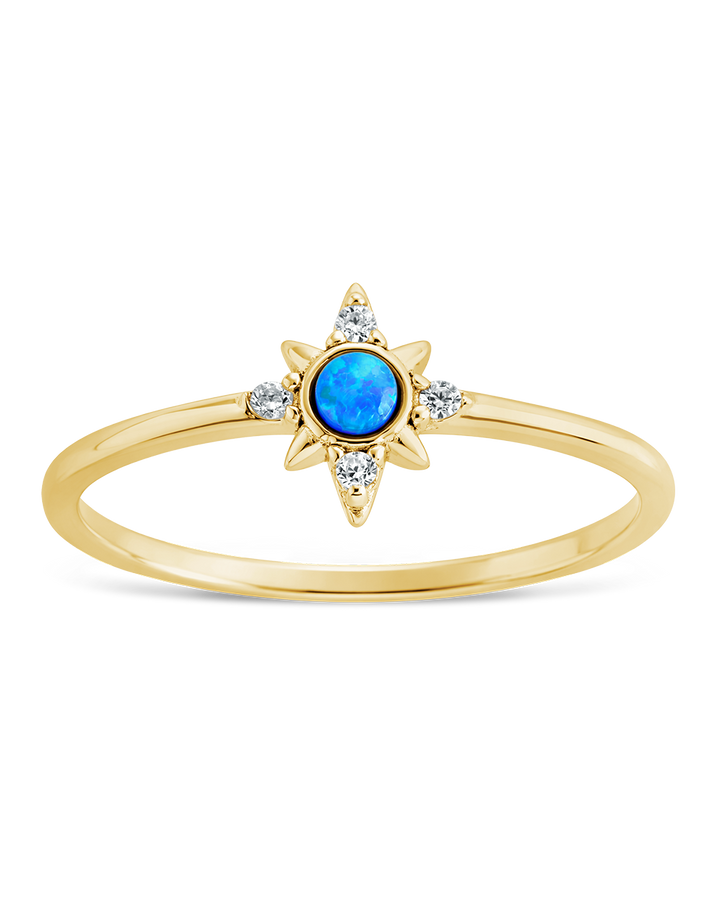 Blue Opal Sparkle Ring