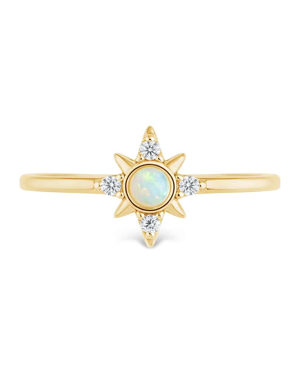 White Opal Sparkle Ring