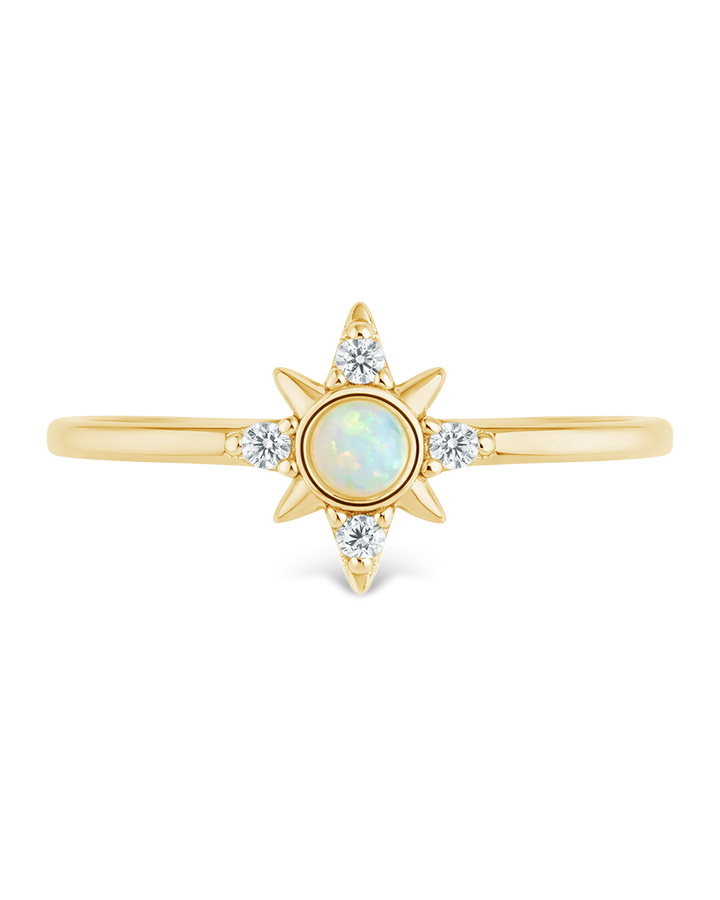 White Opal Sparkle Ring