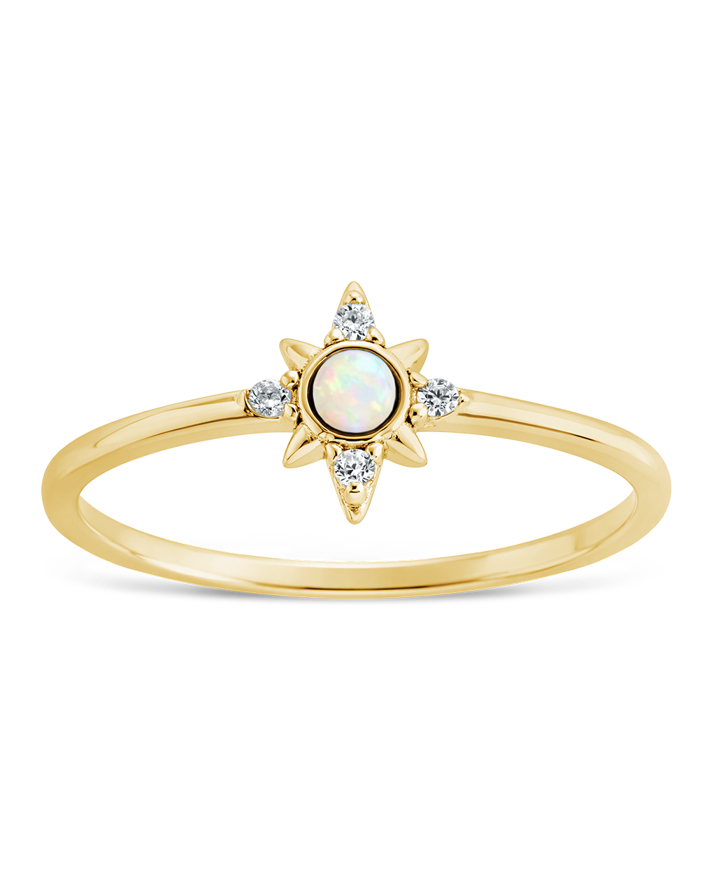 White Opal Sparkle Ring