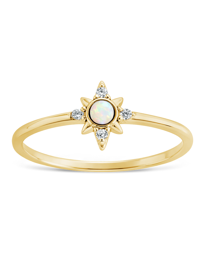 White Opal Sparkle Ring