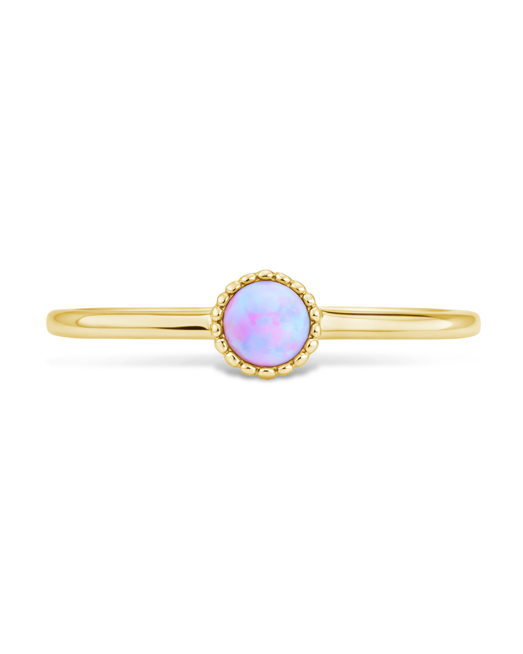 Blue Opal Solitaire Ring
