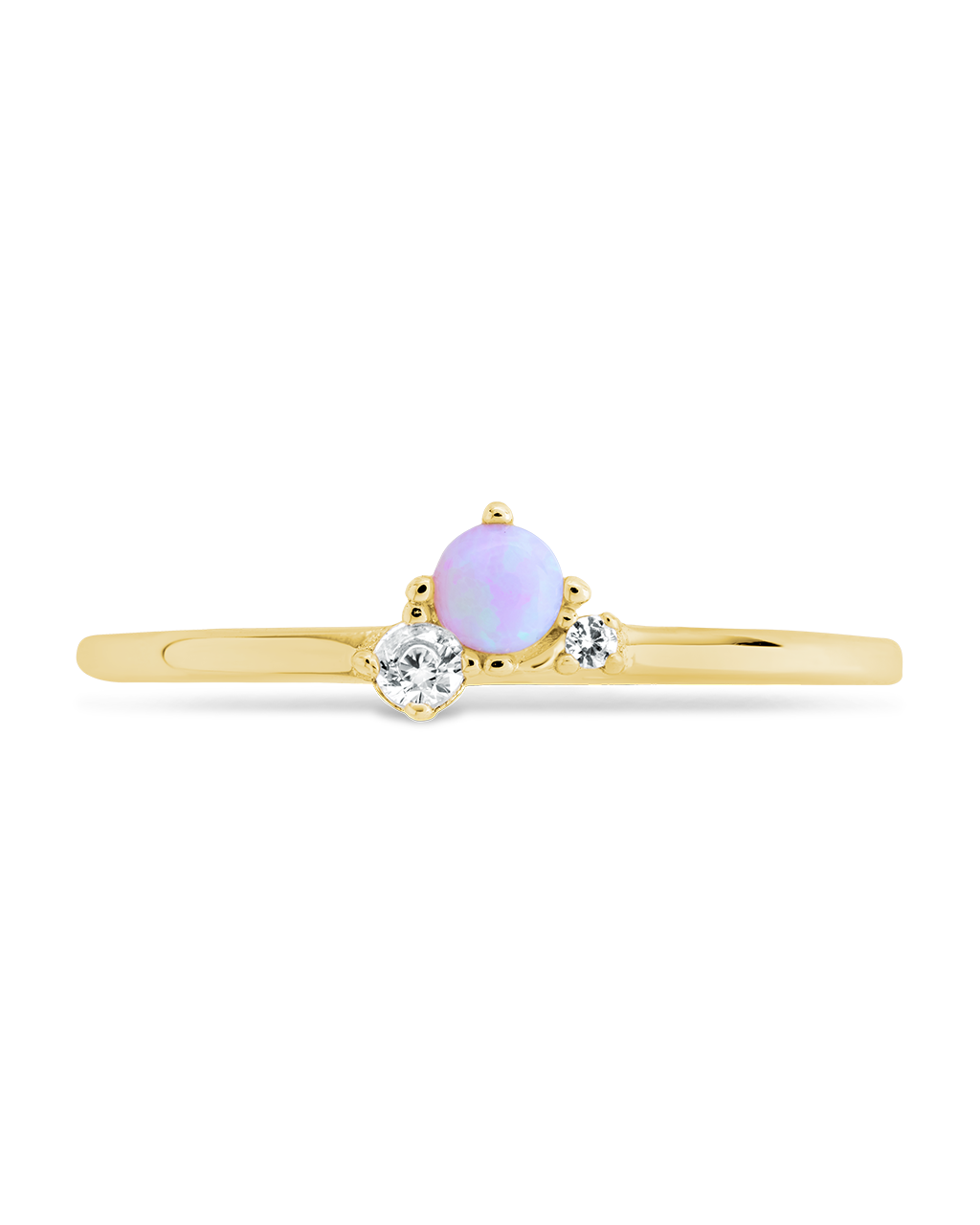 Pink Opal Trio Ring