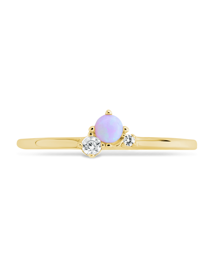 Pink Opal Trio Ring