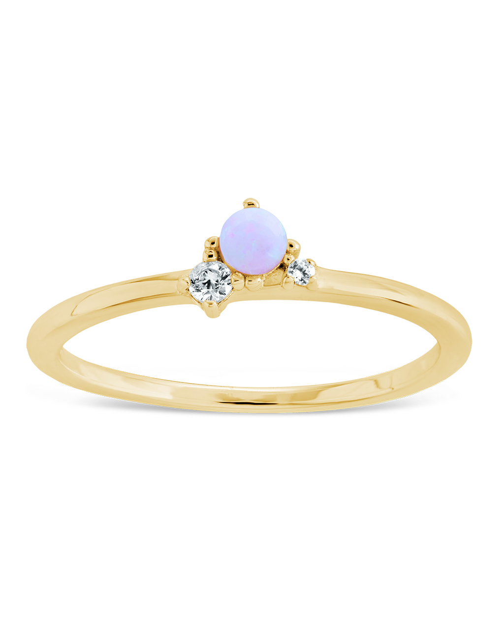 Pink Opal Trio Ring