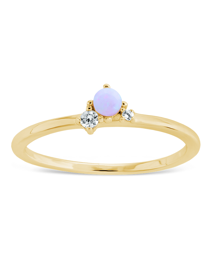 Pink Opal Trio Ring