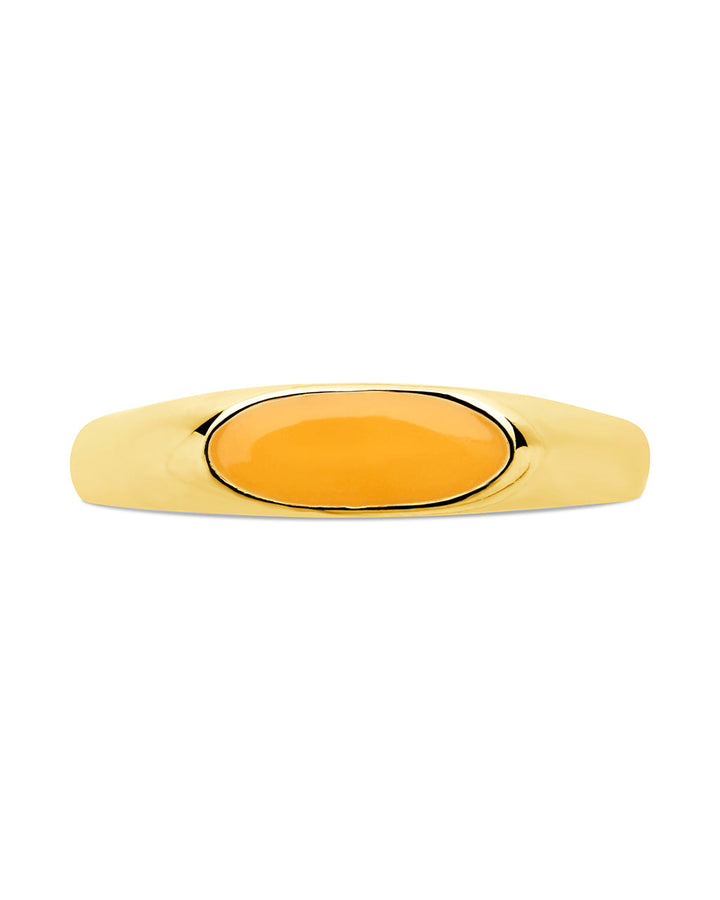 Enamel Open Signet Ring