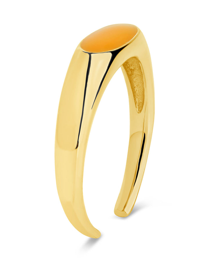 Enamel Open Signet Ring