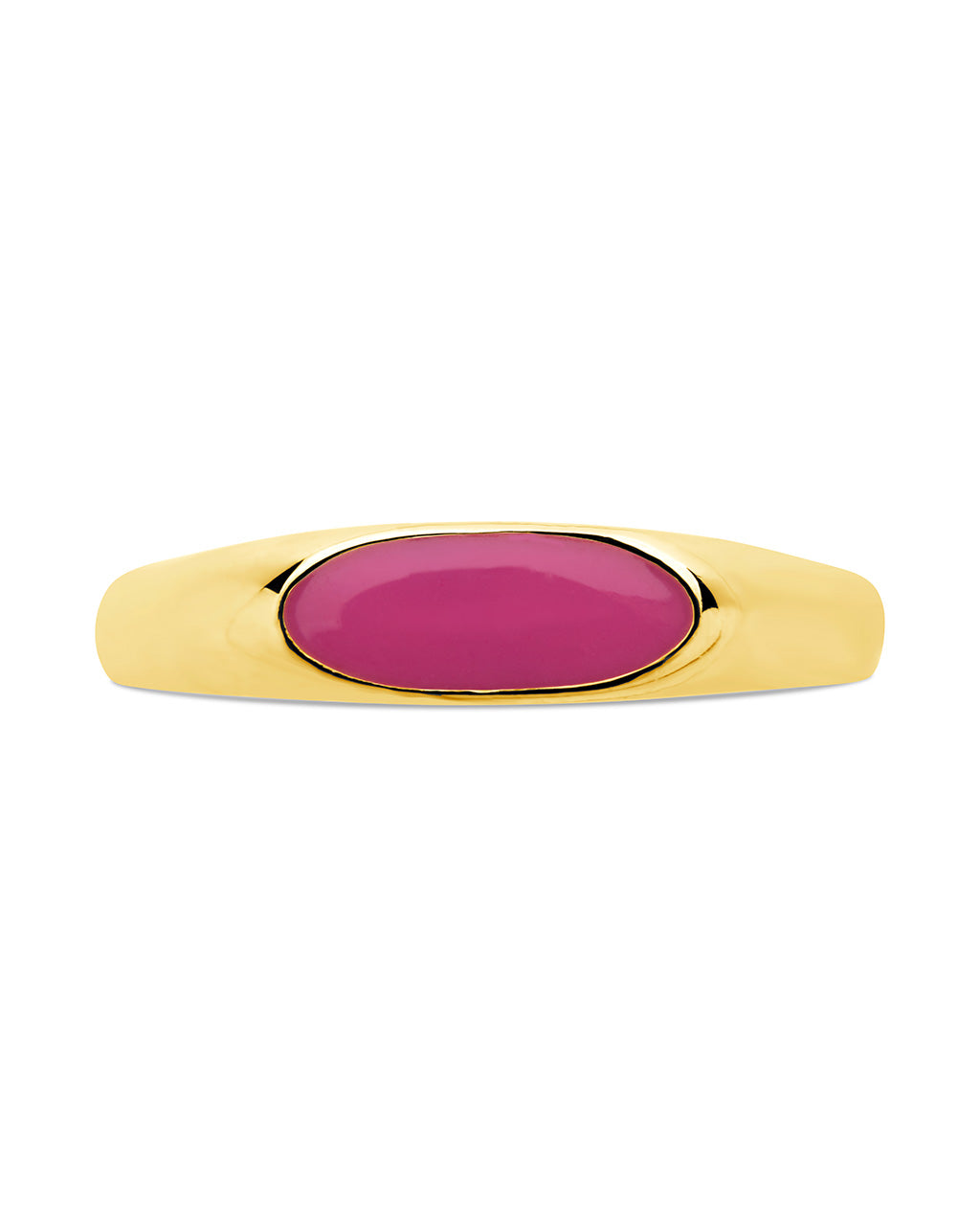 Enamel Open Signet Ring