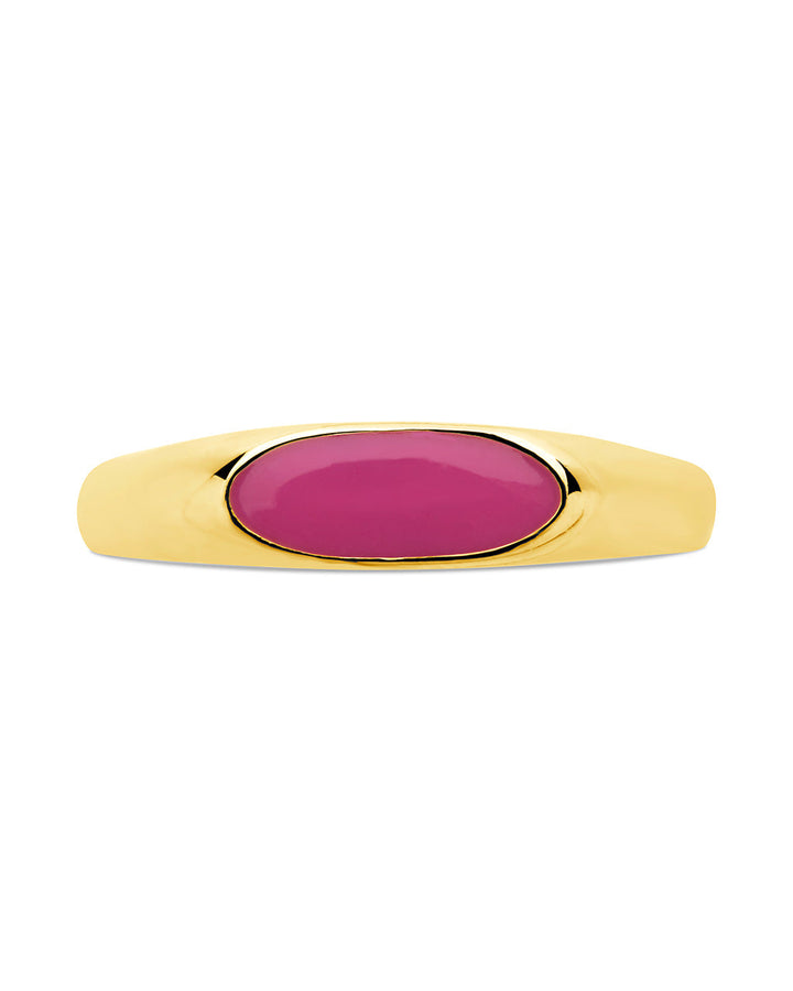 Enamel Open Signet Ring