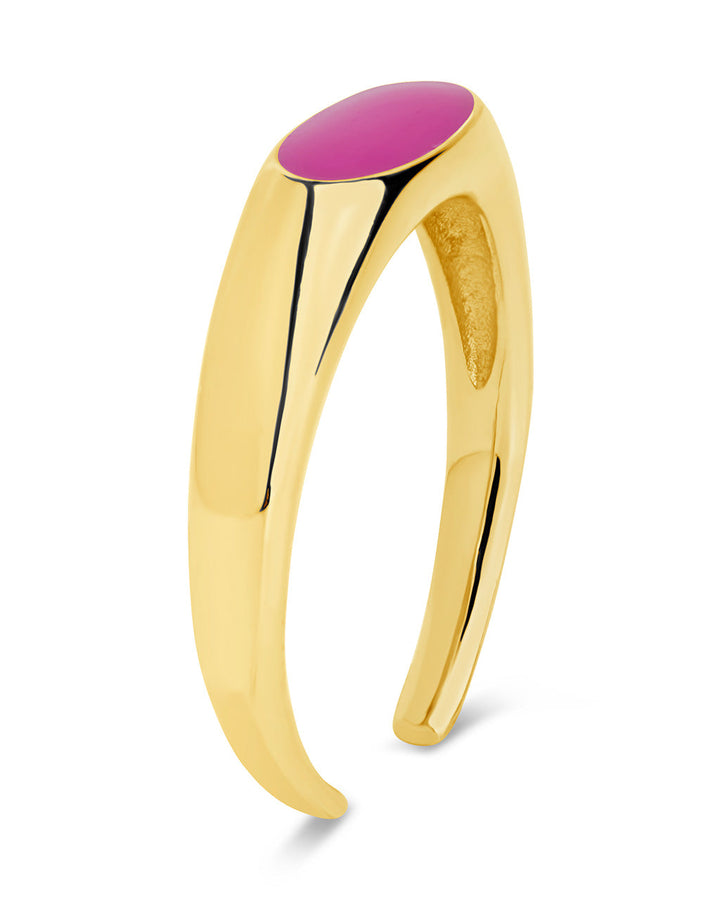 Enamel Open Signet Ring