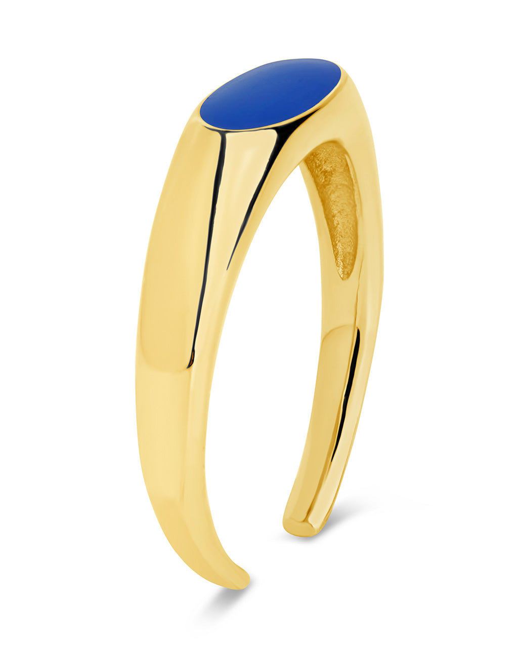 Enamel Open Signet Ring