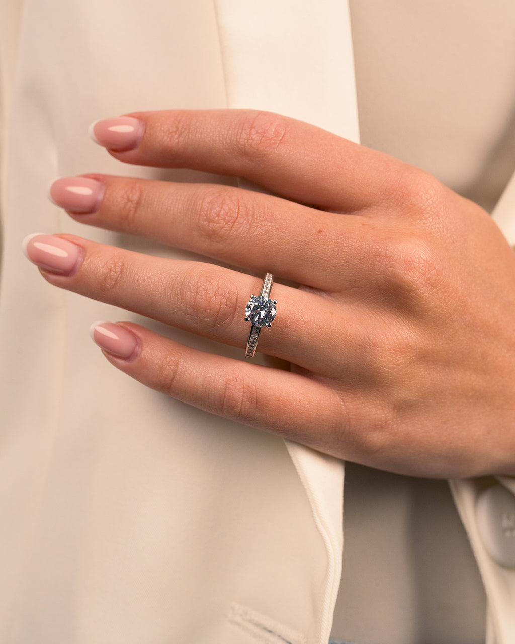 Radiant CZ Engagement Ring