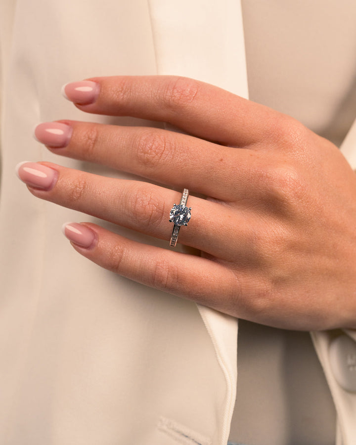 Radiant CZ Engagement Ring