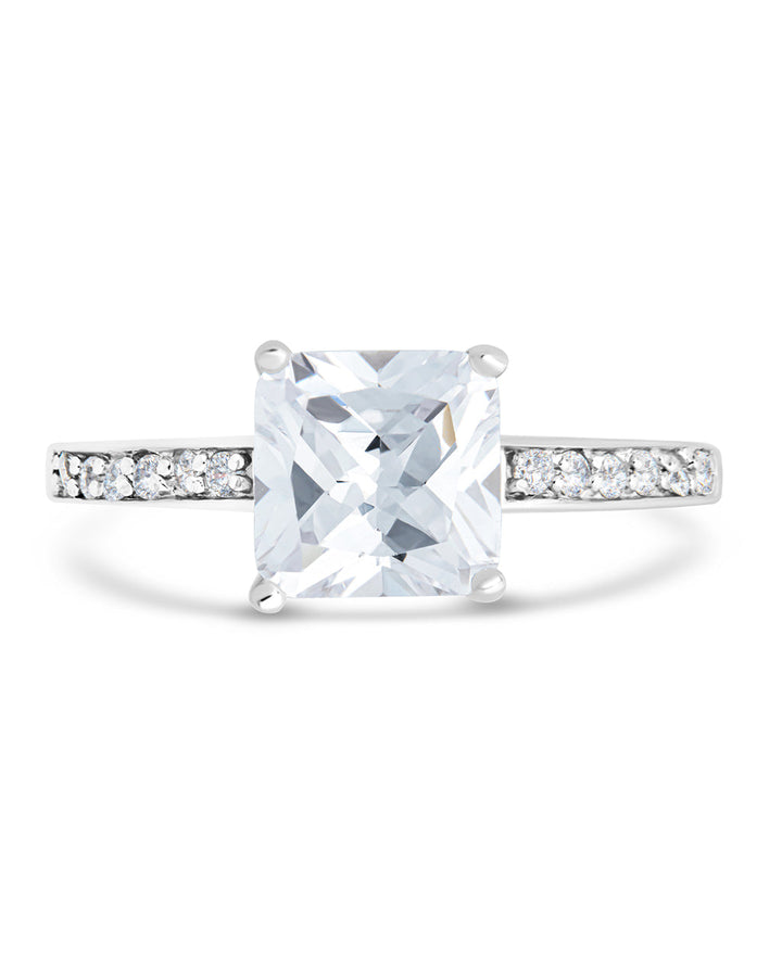 Princess Cut CZ Promise Ring