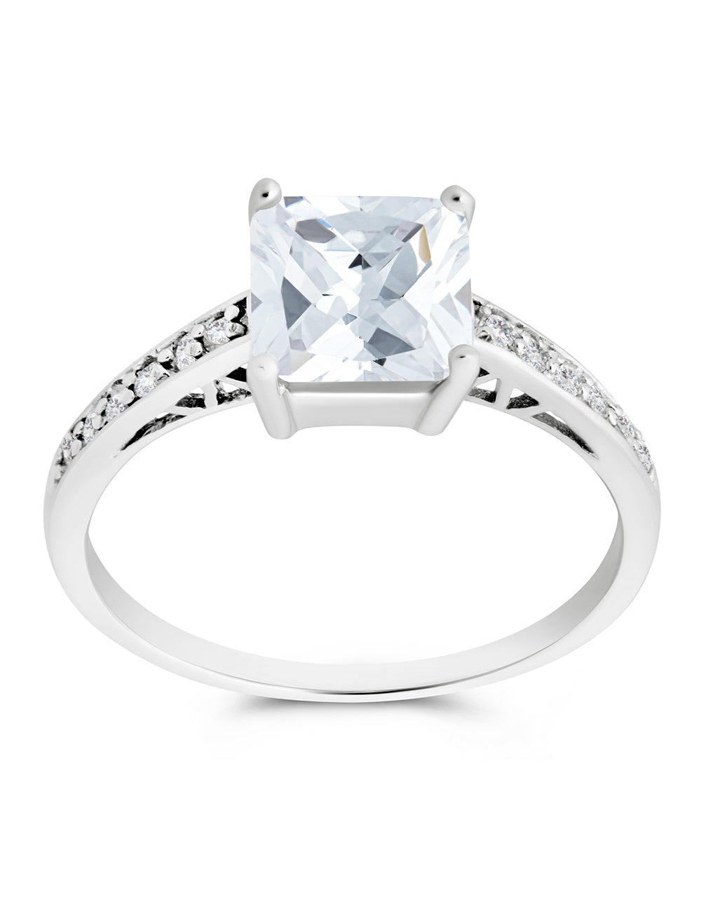 Princess Cut CZ Promise Ring