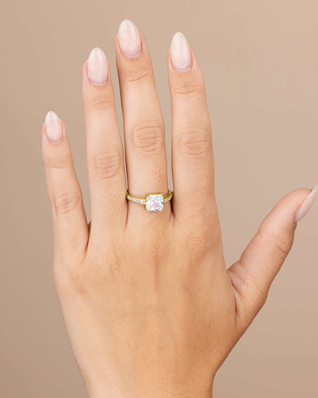 Princess Cut CZ Promise Ring