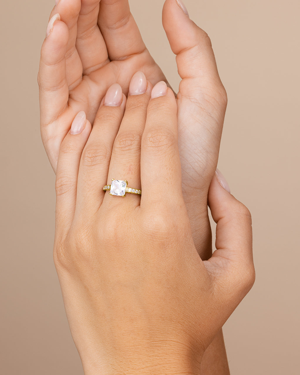 Princess Cut CZ Promise Ring