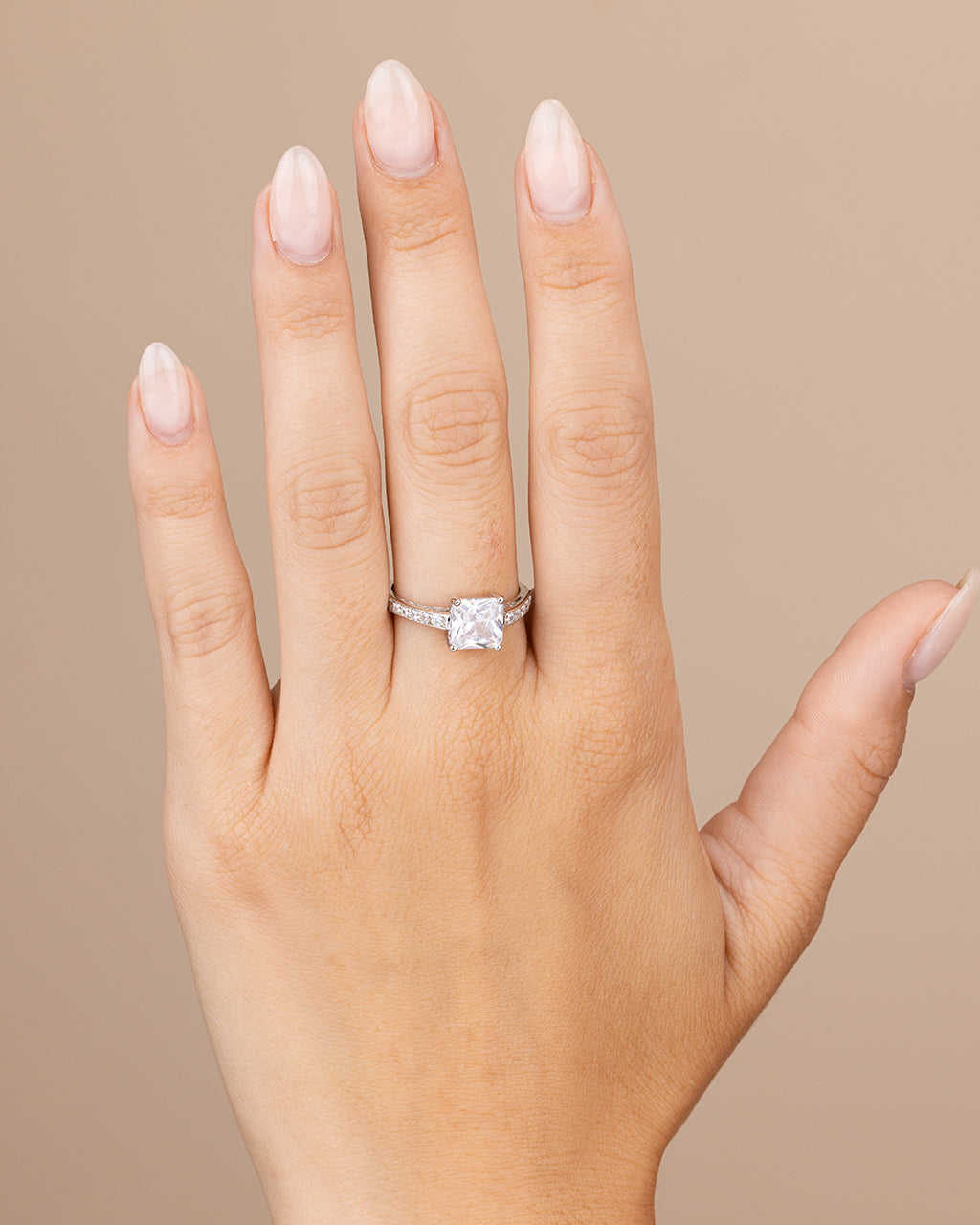 Princess Cut CZ Promise Ring