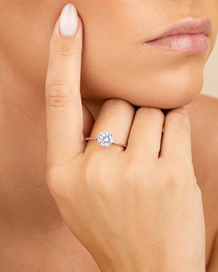 Solitaire Cubic Zirconia Promise Ring