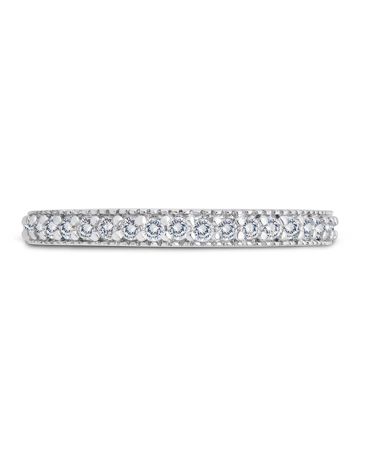 Thin CZ Band Ring - 2 mm