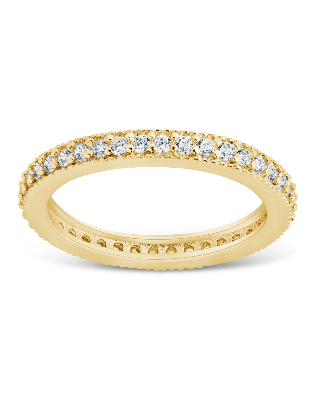 Thin CZ Band Ring - 2 mm