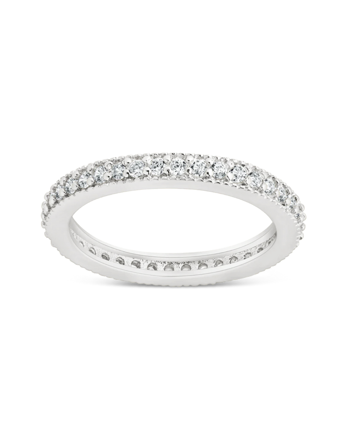 Thin CZ Band Ring - 2 mm