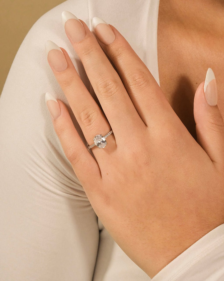 Cubic Zirconia Oval Ring
