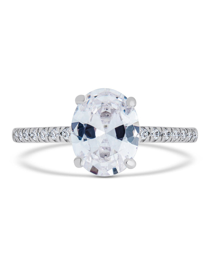Cubic Zirconia Oval Ring