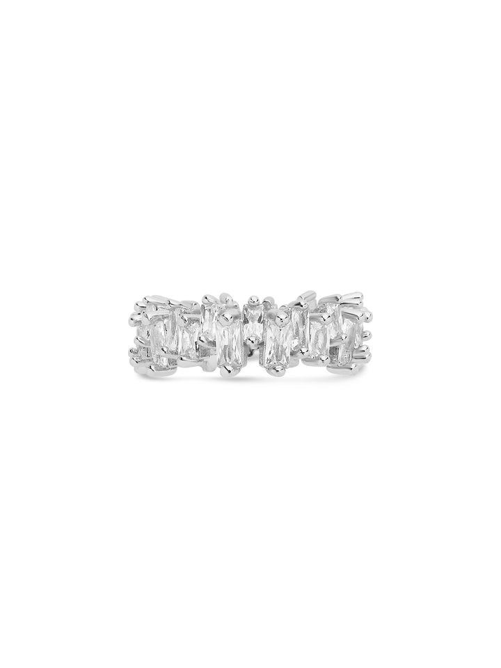 CZ Staggered Eternity Band