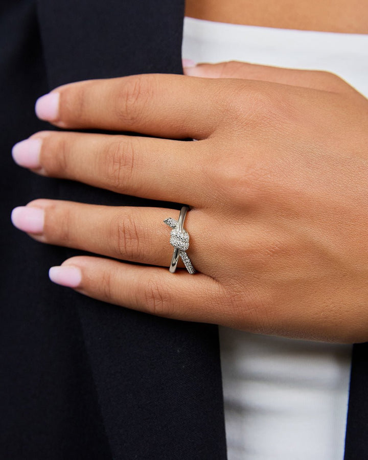 Irene CZ Twisted Ring