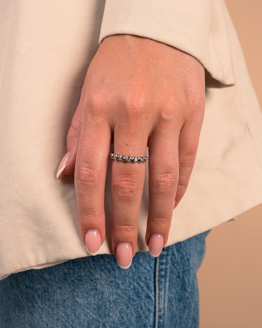 Trisha CZ Bezel Ring