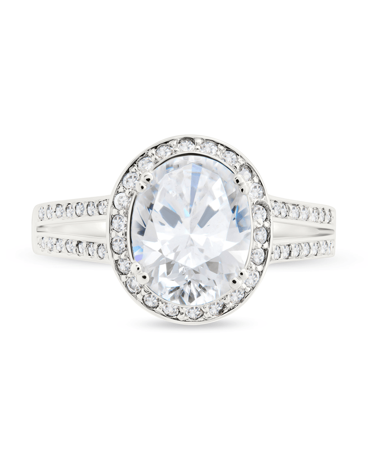Susan CZ Halo Ring