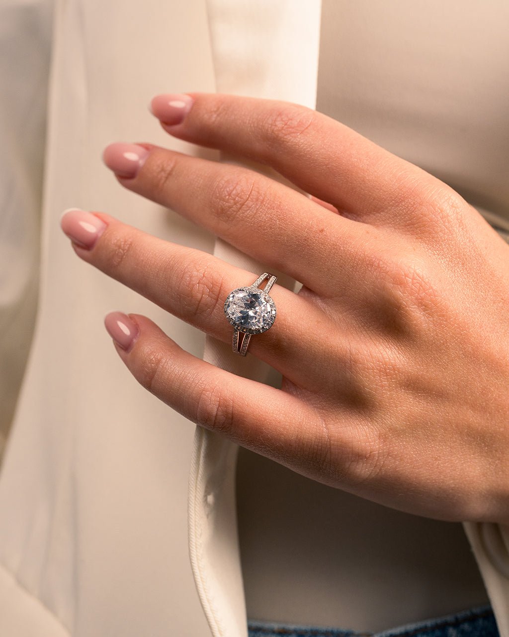 Susan CZ Halo Ring