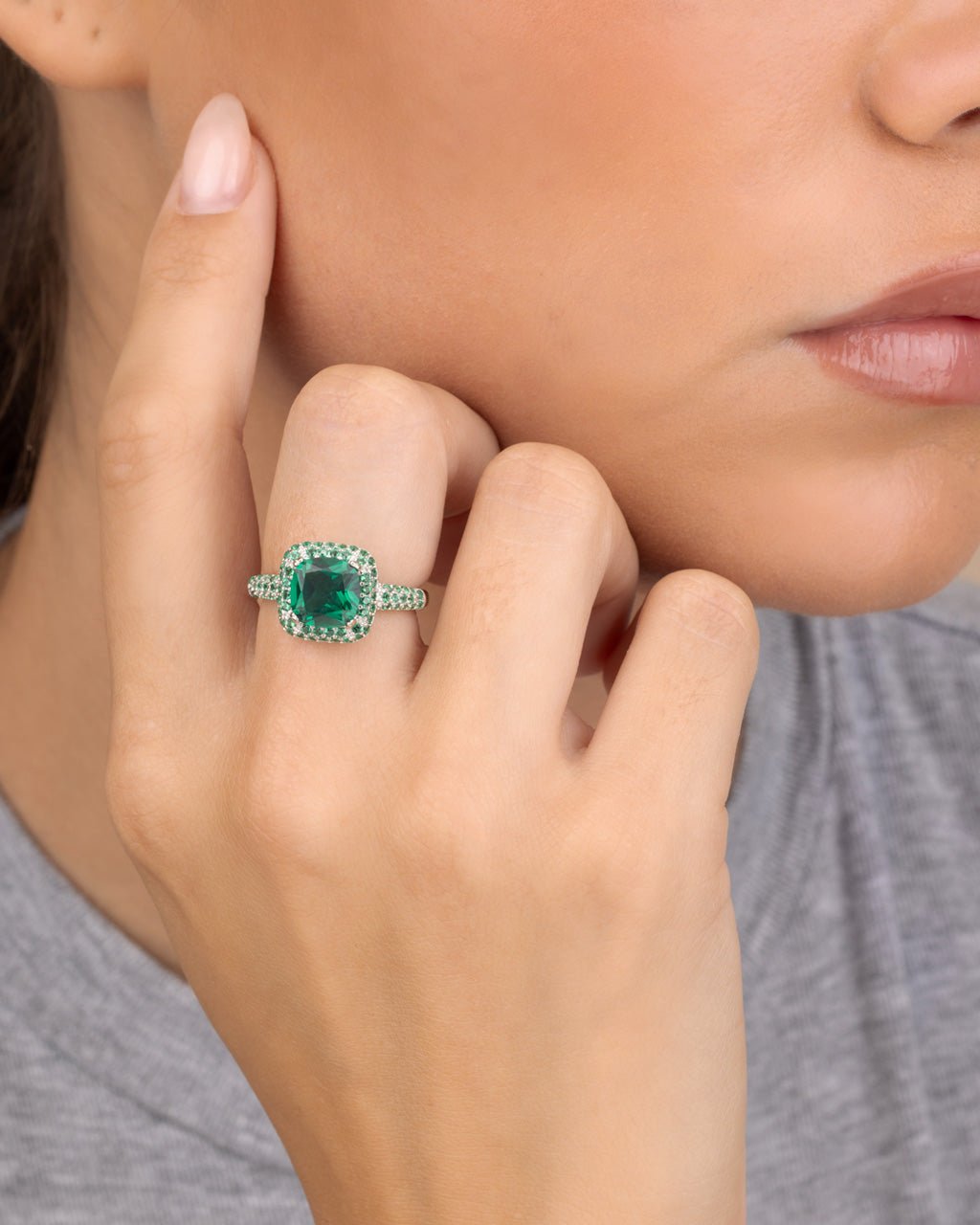 Emerald CZ Legacy Ring