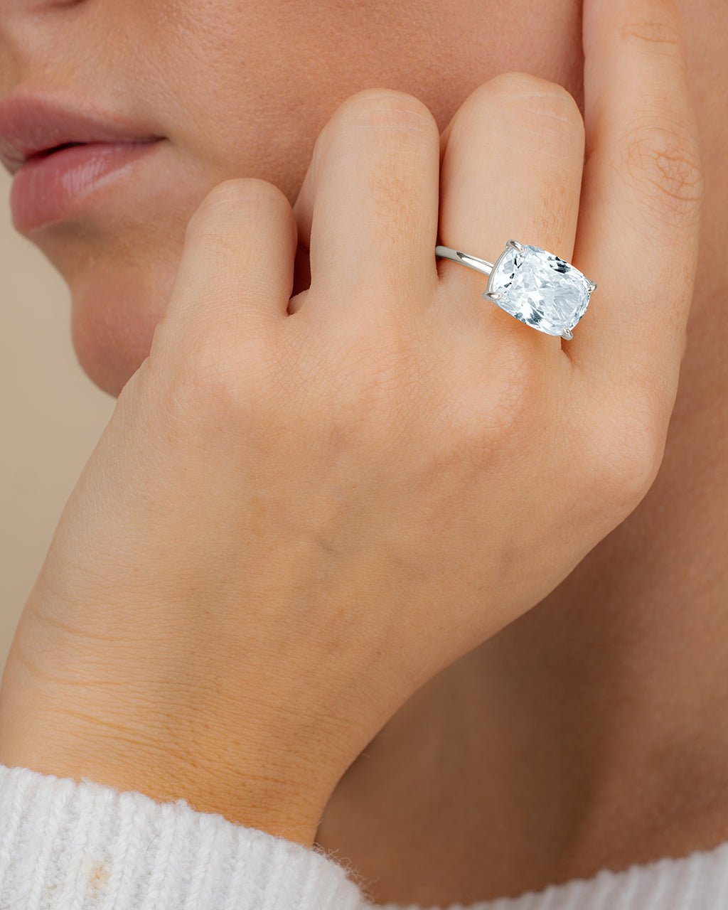 Cushion East-West Ring
