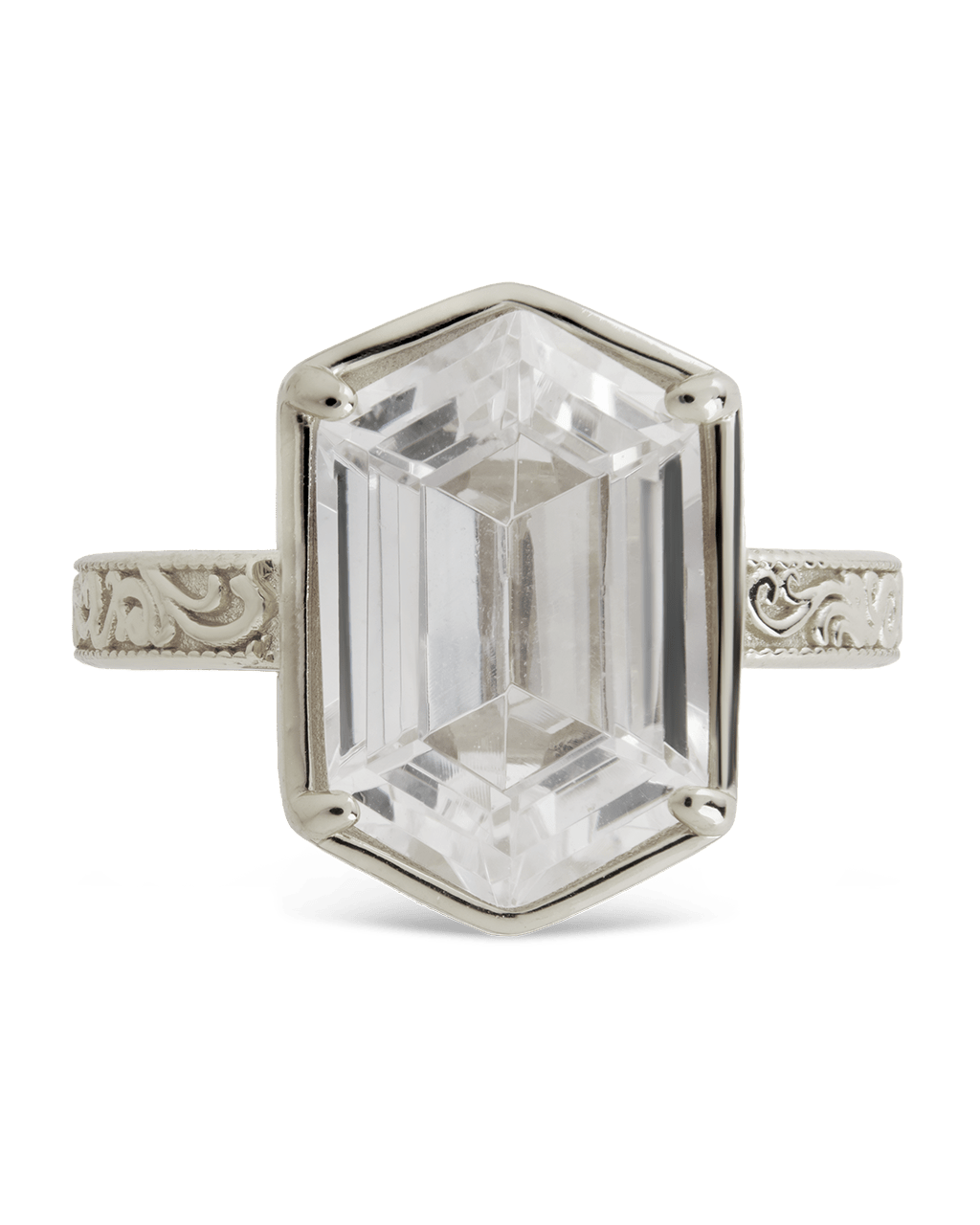 Hexagon Bezel Ring