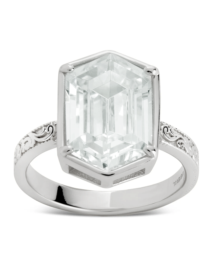 Hexagon Bezel Ring